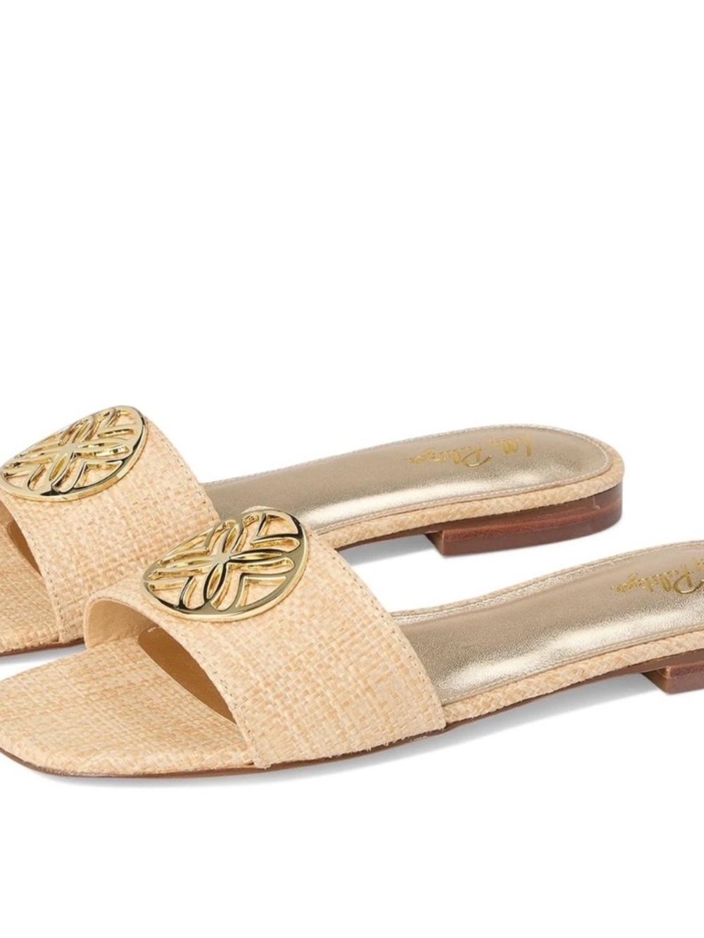 Lilly Pulitzer Nessa Slide Sandal in Natural Size 7.5 NWT